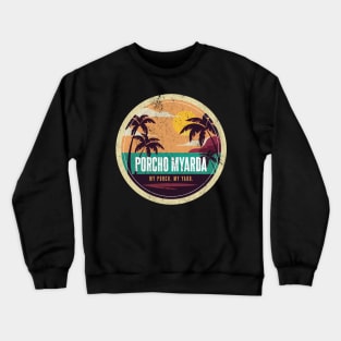 Porcho Myarda Funny Staycation 2020 Vacation Crewneck Sweatshirt